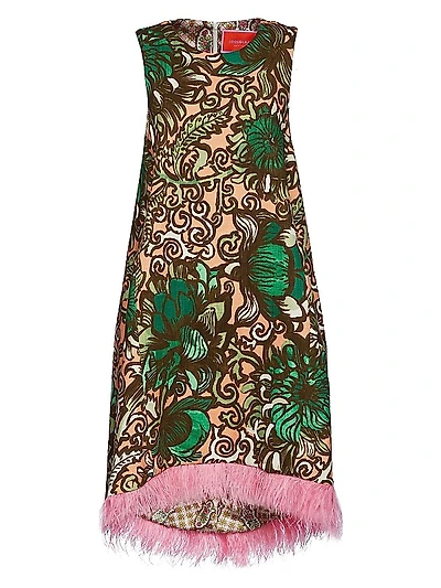 La Scala High Dress with Feathers