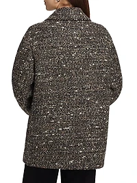 Marit Hunny Tweed Single-Breasted Blazer