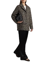 Marit Hunny Tweed Single-Breasted Blazer