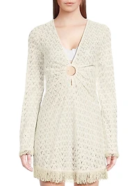 Cassie Fringed Chevron Minidress