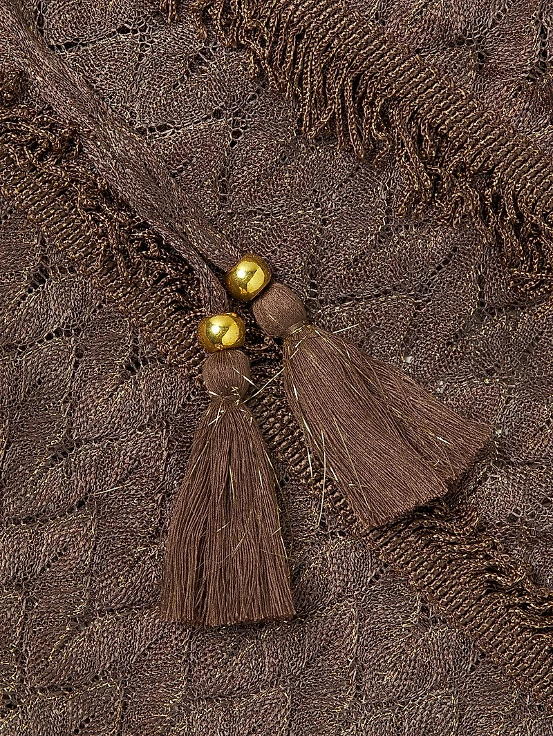 Fatima Metallic Chevron Caftan