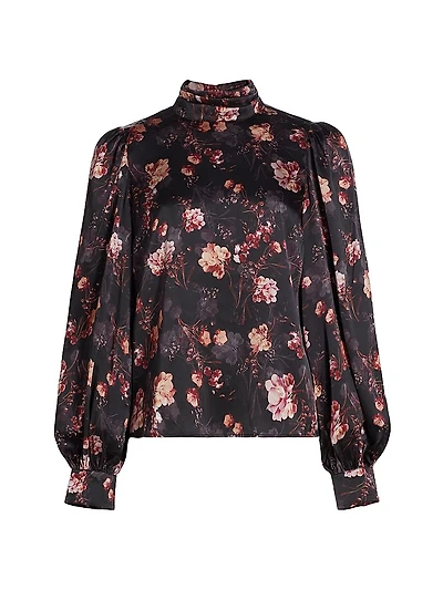 Nury Floral Silk Blouse