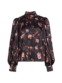 Nury Floral Silk Blouse