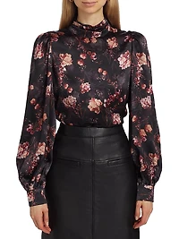 Nury Floral Silk Blouse