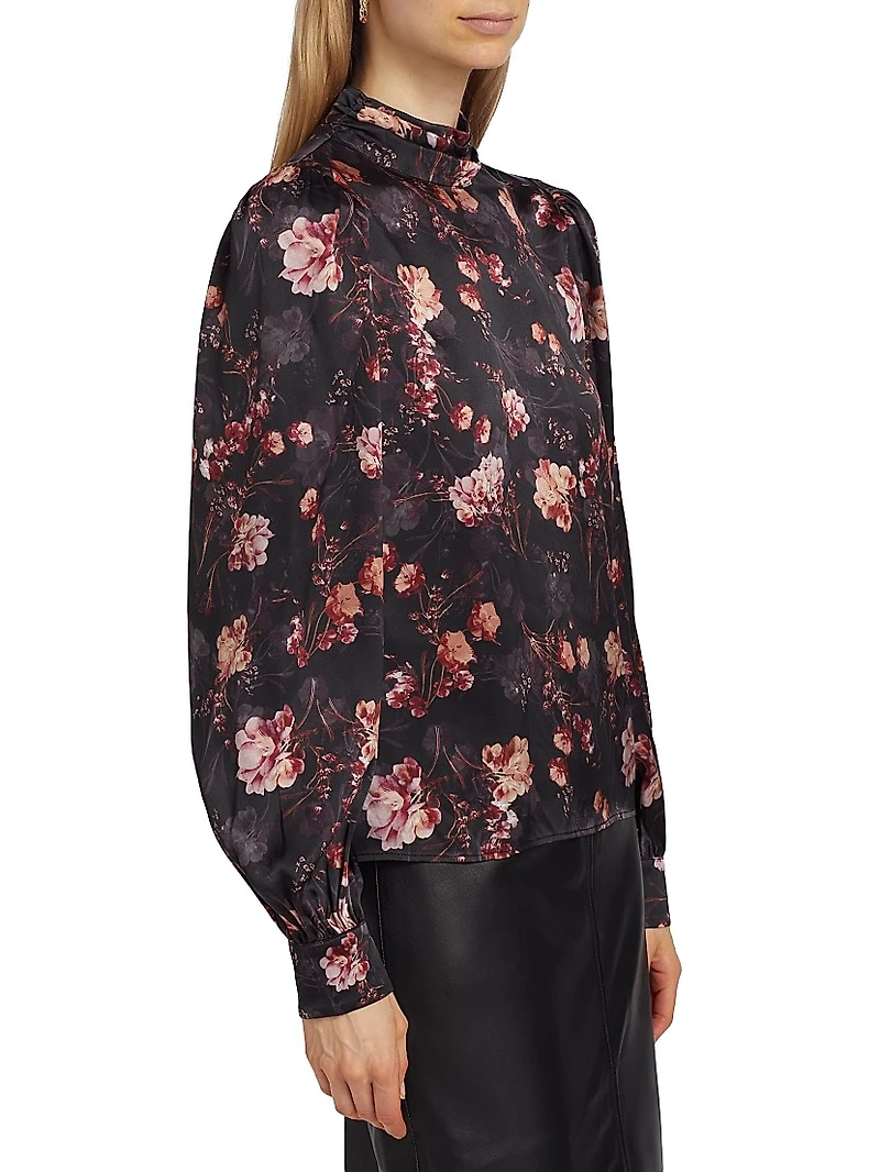 Nury Floral Silk Blouse