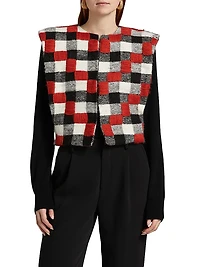Origen Raymi Embroidered Plaid Alpaca Vest