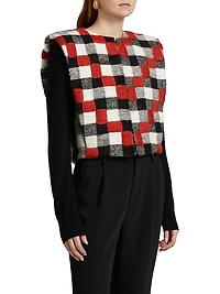 Origen Raymi Embroidered Plaid Alpaca Vest