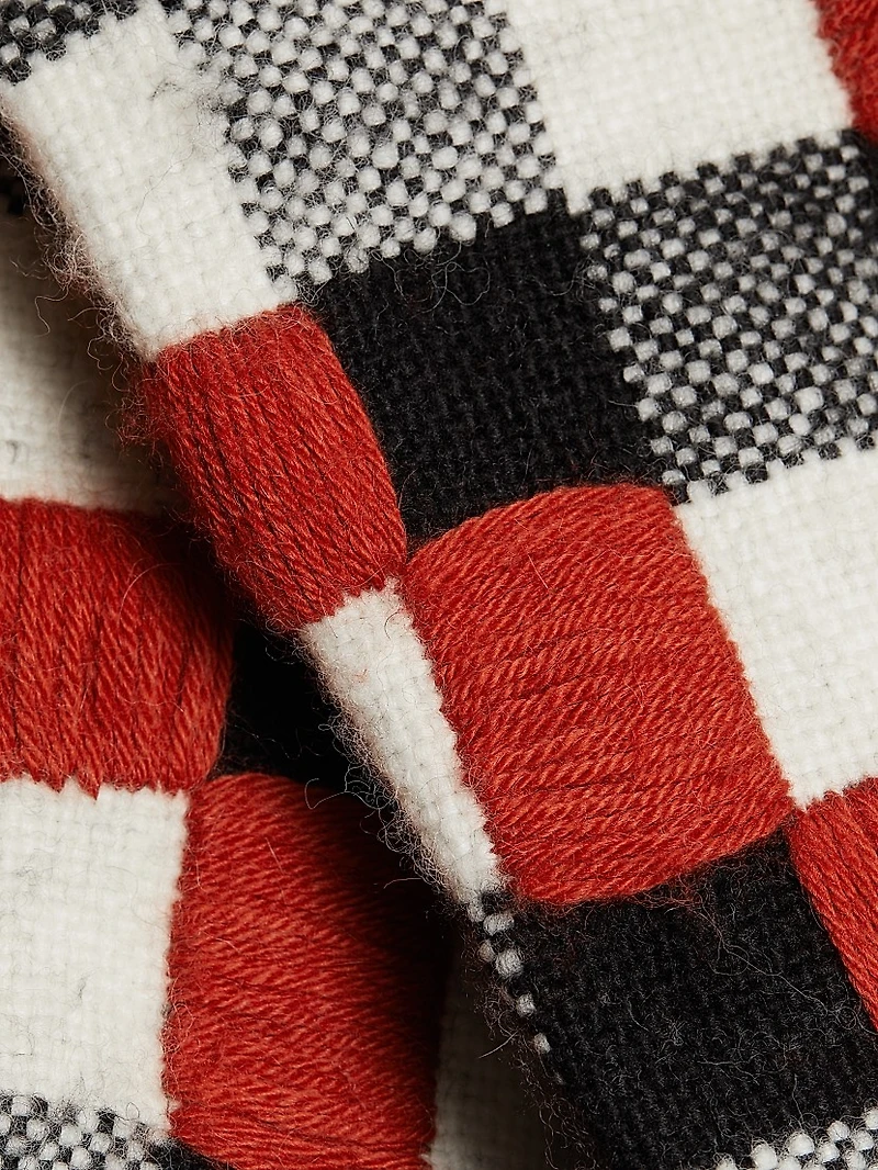 Origen Raymi Embroidered Plaid Alpaca Vest