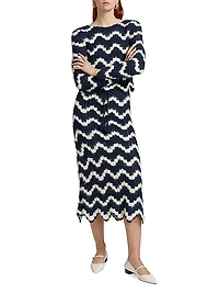 Origen Safi Striped Alpaca Midi-Skirt