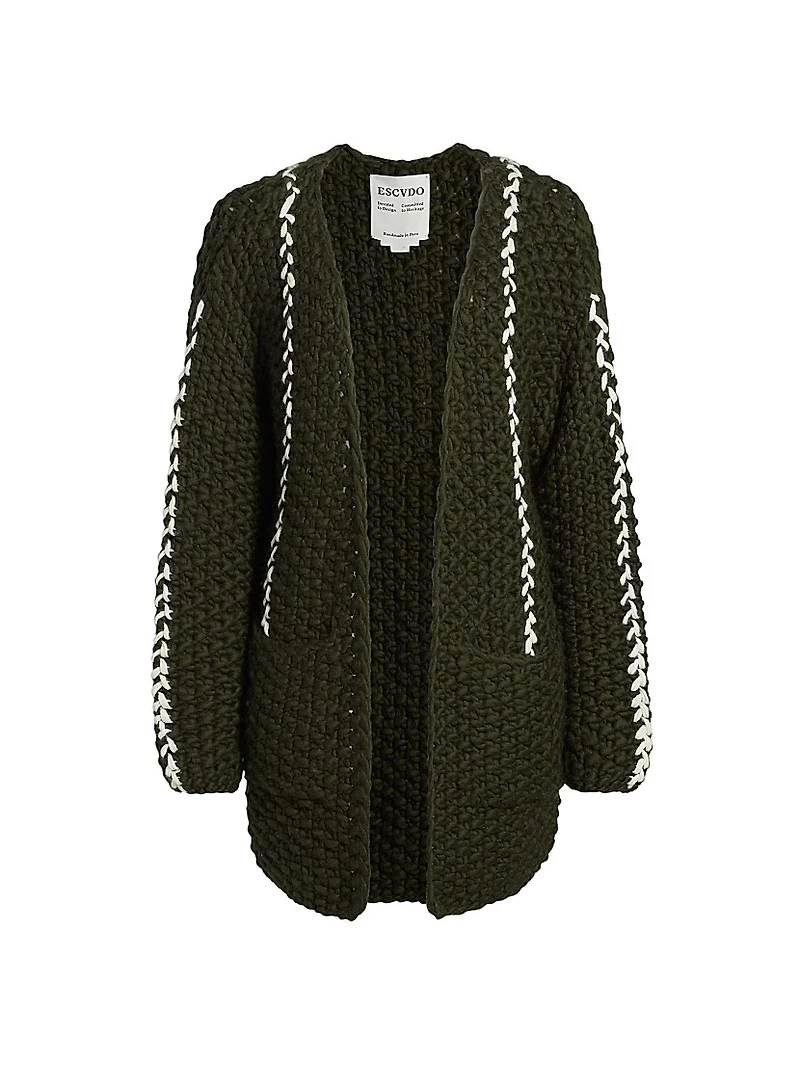 Origen Cocoon Merino Wool Oversized Cardigan