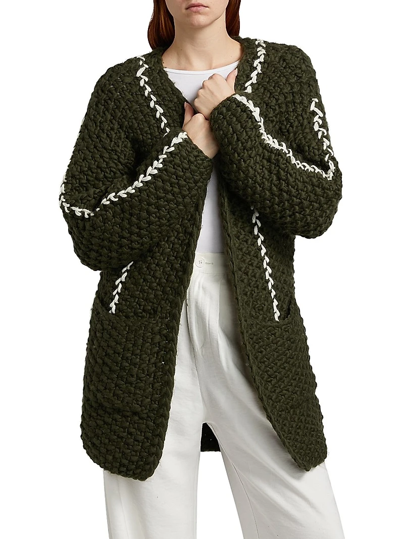 Origen Cocoon Merino Wool Oversized Cardigan