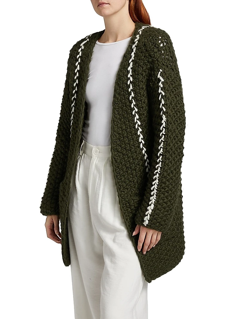 Origen Cocoon Merino Wool Oversized Cardigan