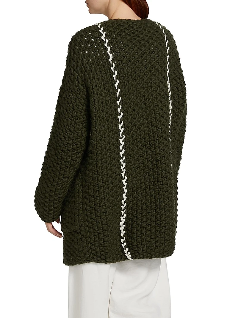 Origen Cocoon Merino Wool Oversized Cardigan