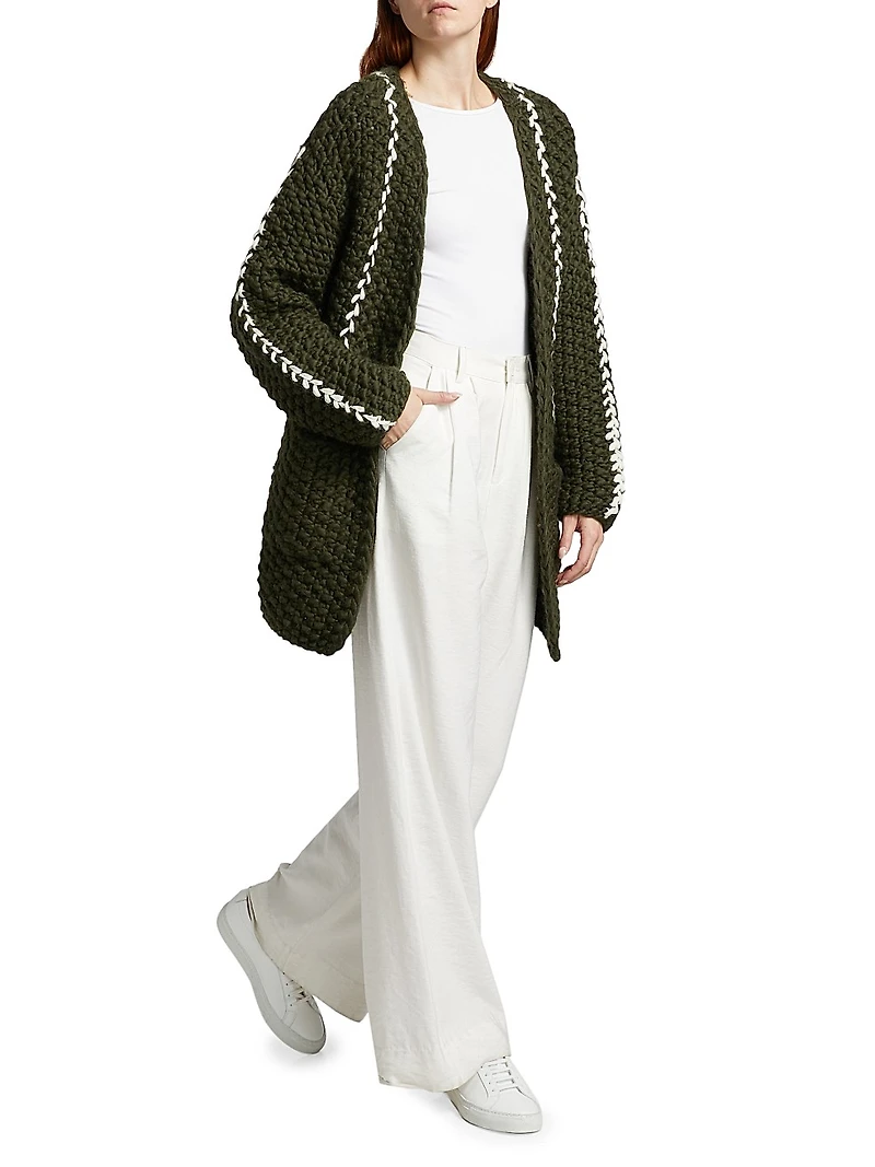 Origen Cocoon Merino Wool Oversized Cardigan