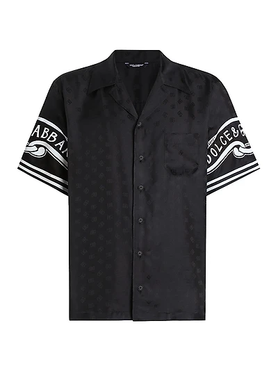 Monogram Logo Silk Shirt