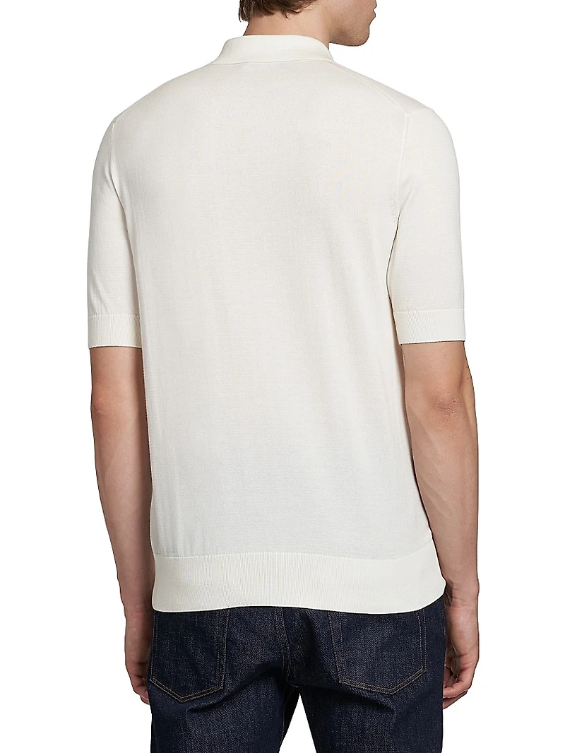 Cotton Knit Polo Shirt