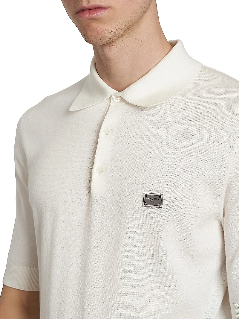Cotton Knit Polo Shirt