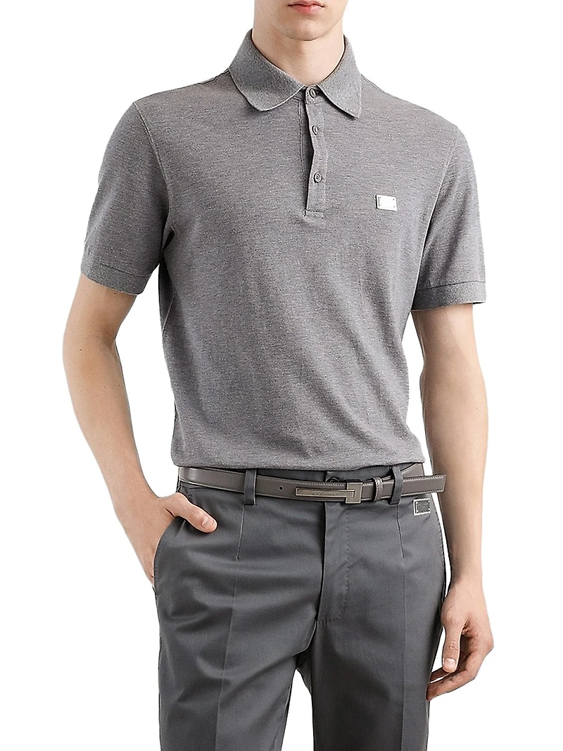 Pique Cotton Polo Shirt