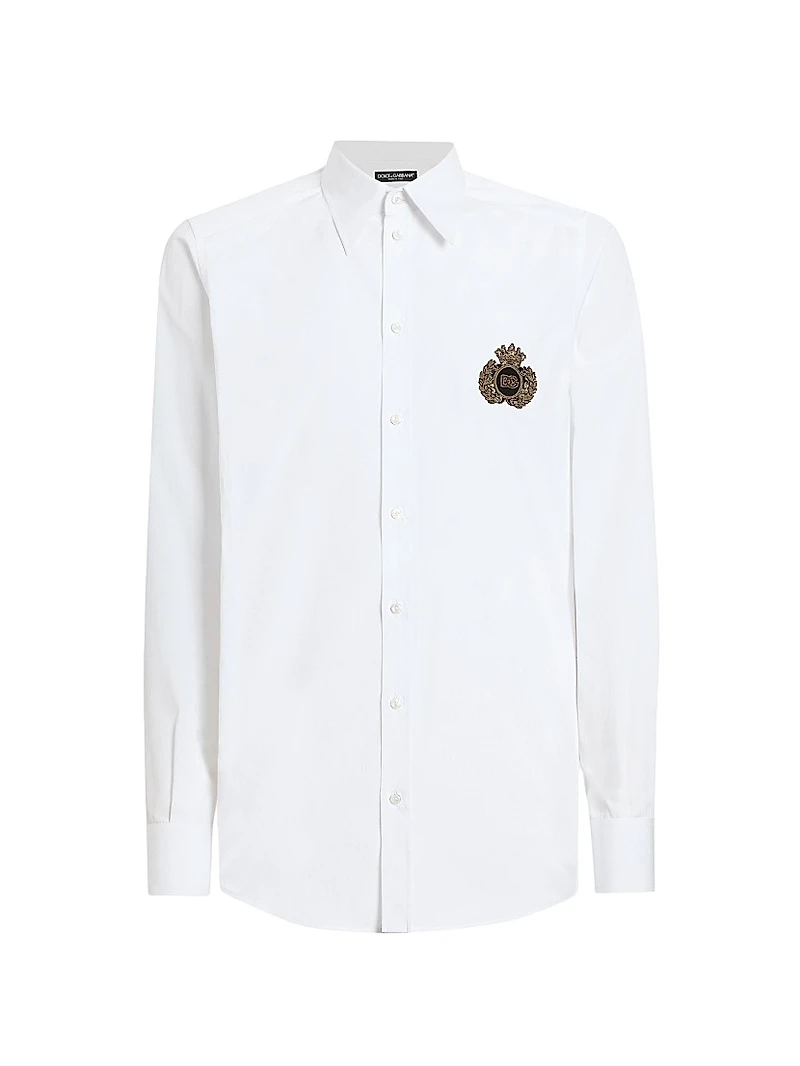Crest Woven Cotton Shirt