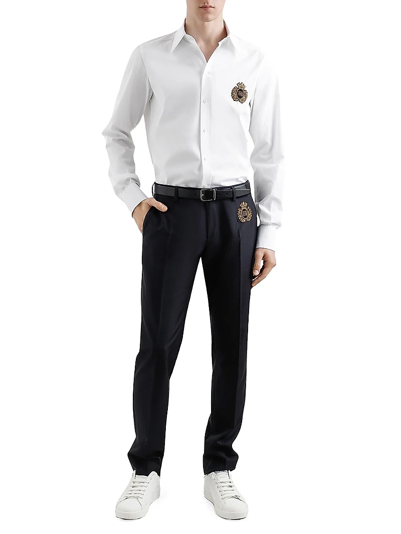 Crest Woven Cotton Shirt