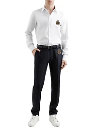 Crest Woven Cotton Shirt