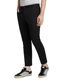 Slim-Fit Cotton Pants