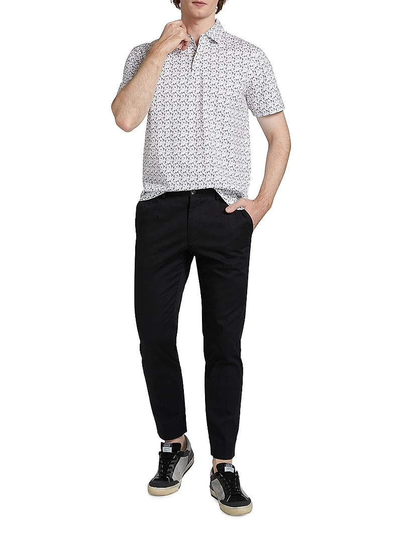 Slim-Fit Cotton Pants