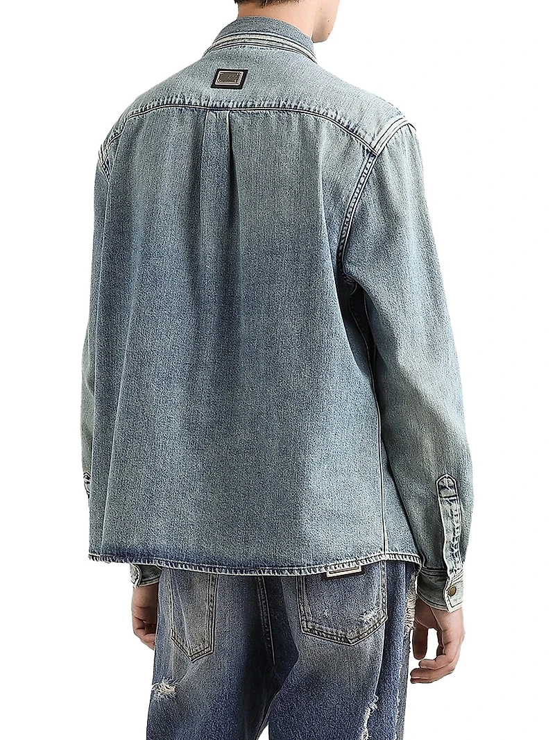 Embellished Denim Shirt