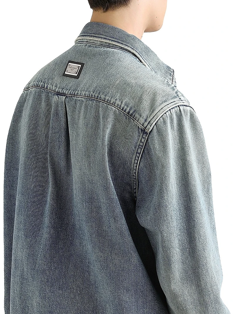 Embellished Denim Shirt