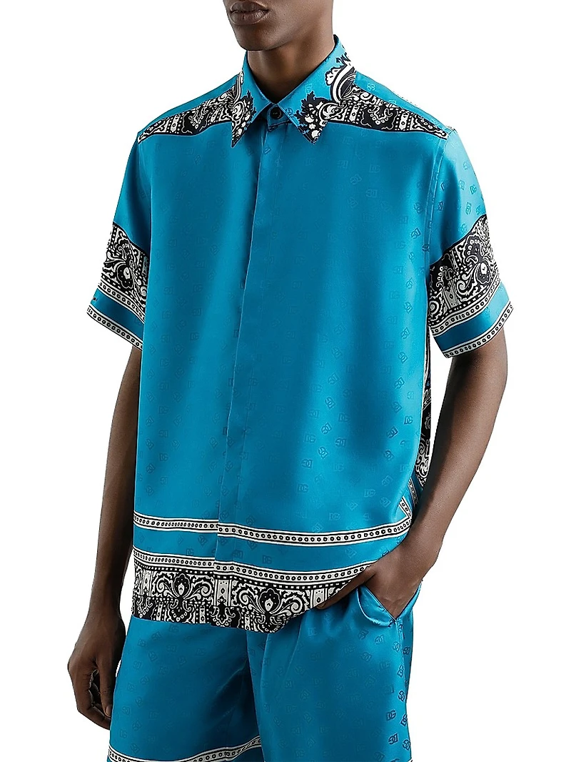 Logo Bandana Silk Shirt