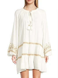 Nash Embroidered Minidress