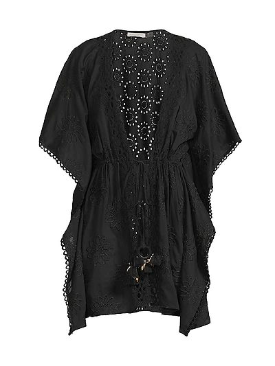 Rogelia Cotton Tie-Waist Minidress