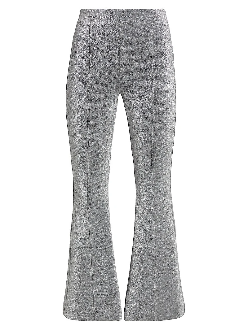 Lurex Crop Flared Pants