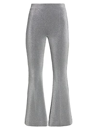 Lurex Crop Flared Pants