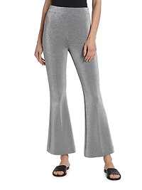 Lurex Crop Flared Pants