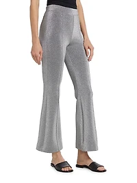 Lurex Crop Flared Pants