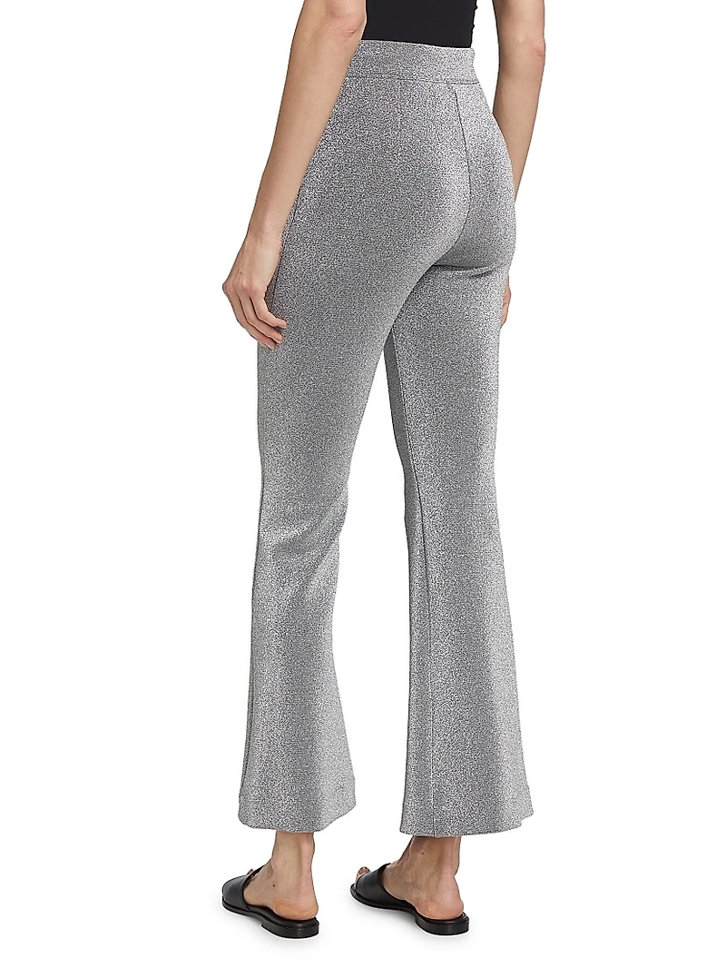 Lurex Crop Flared Pants