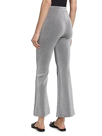 Lurex Crop Flared Pants