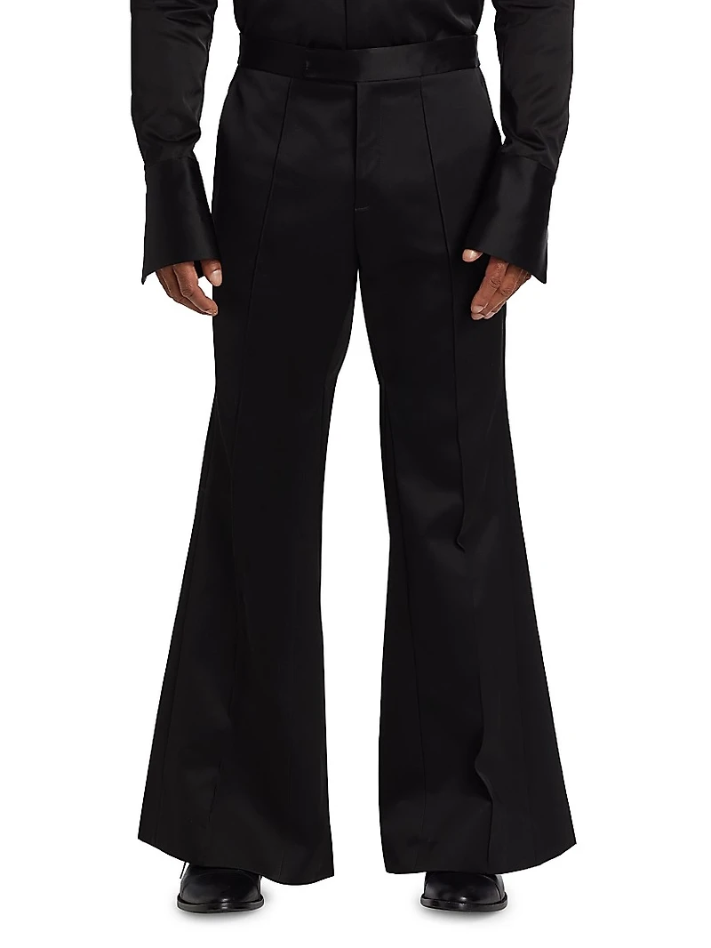 Satin Flare Trousers