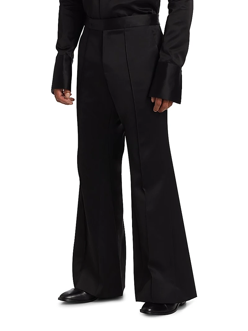 Satin Flare Trousers