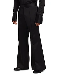 Satin Flare Trousers