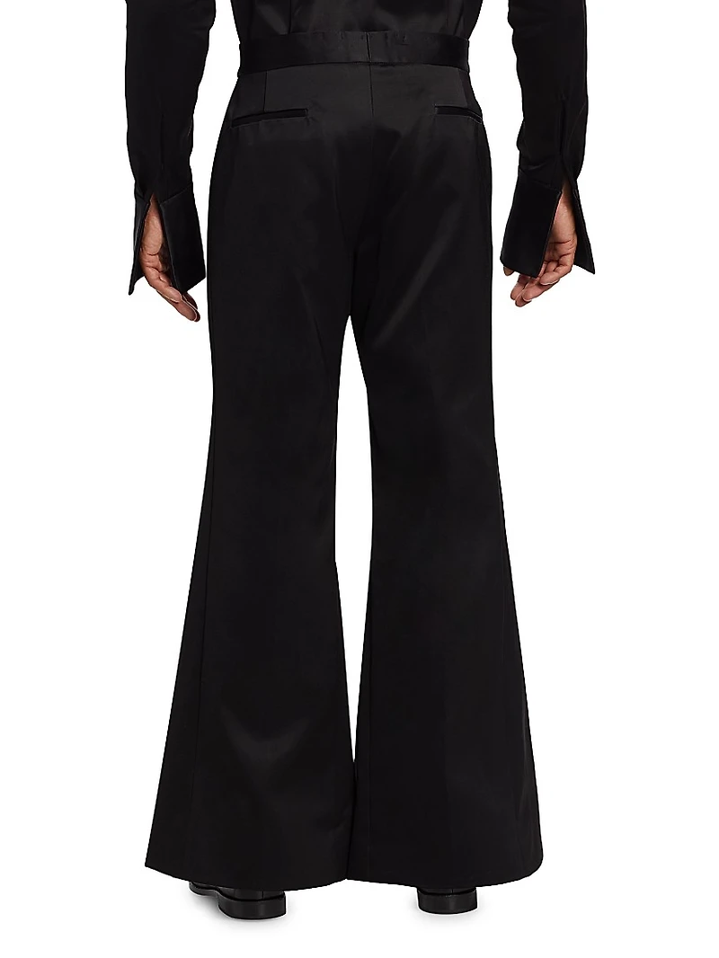 Satin Flare Trousers
