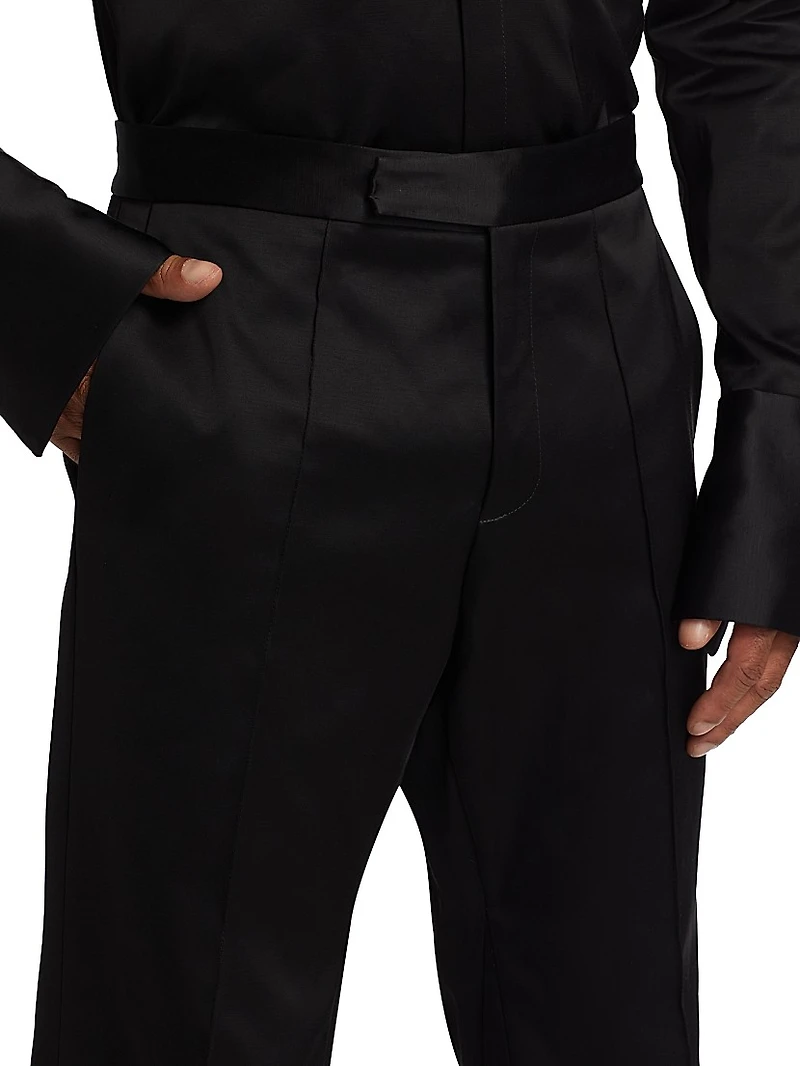 Satin Flare Trousers