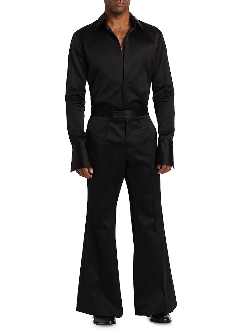 Satin Flare Trousers