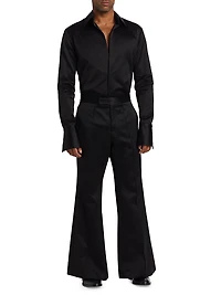 Satin Flare Trousers