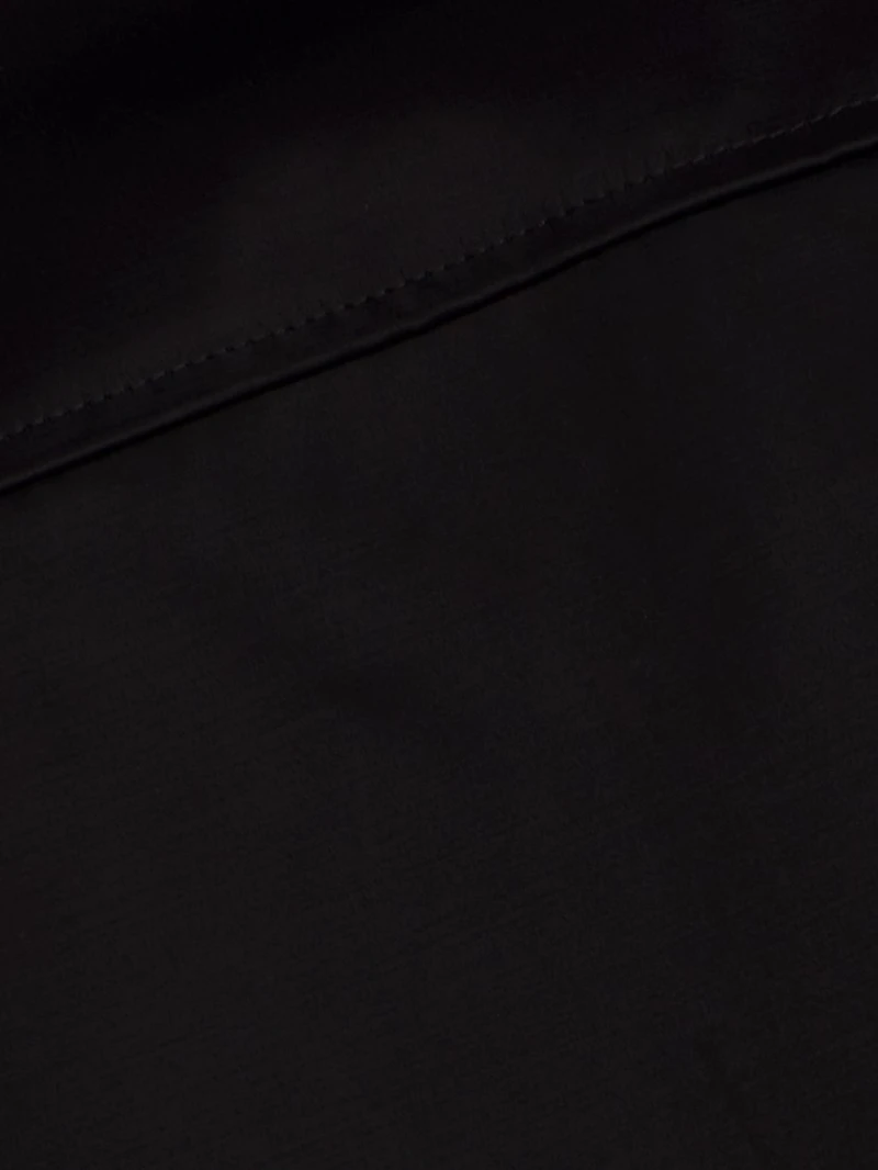 Open Chest Satin Dress Shirt
