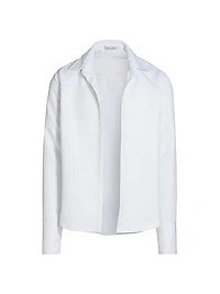 Open Chest Matte Satin Dress Shirt
