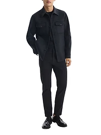 Houndstooth Wool-Cashmere Shirt Jacket