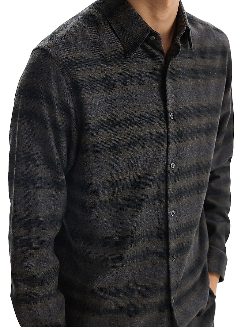 Irving Shadow Plaid Flannel Shirt