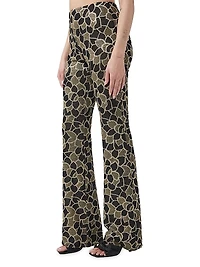 Jacoba Floral Knit Jacquard Straight Pants